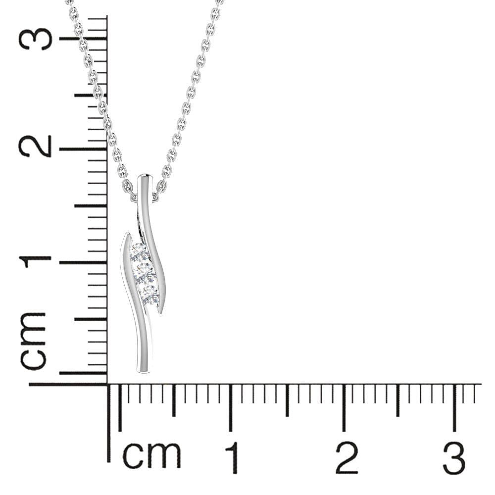 Slender Shine Diamond White Gold Pendant