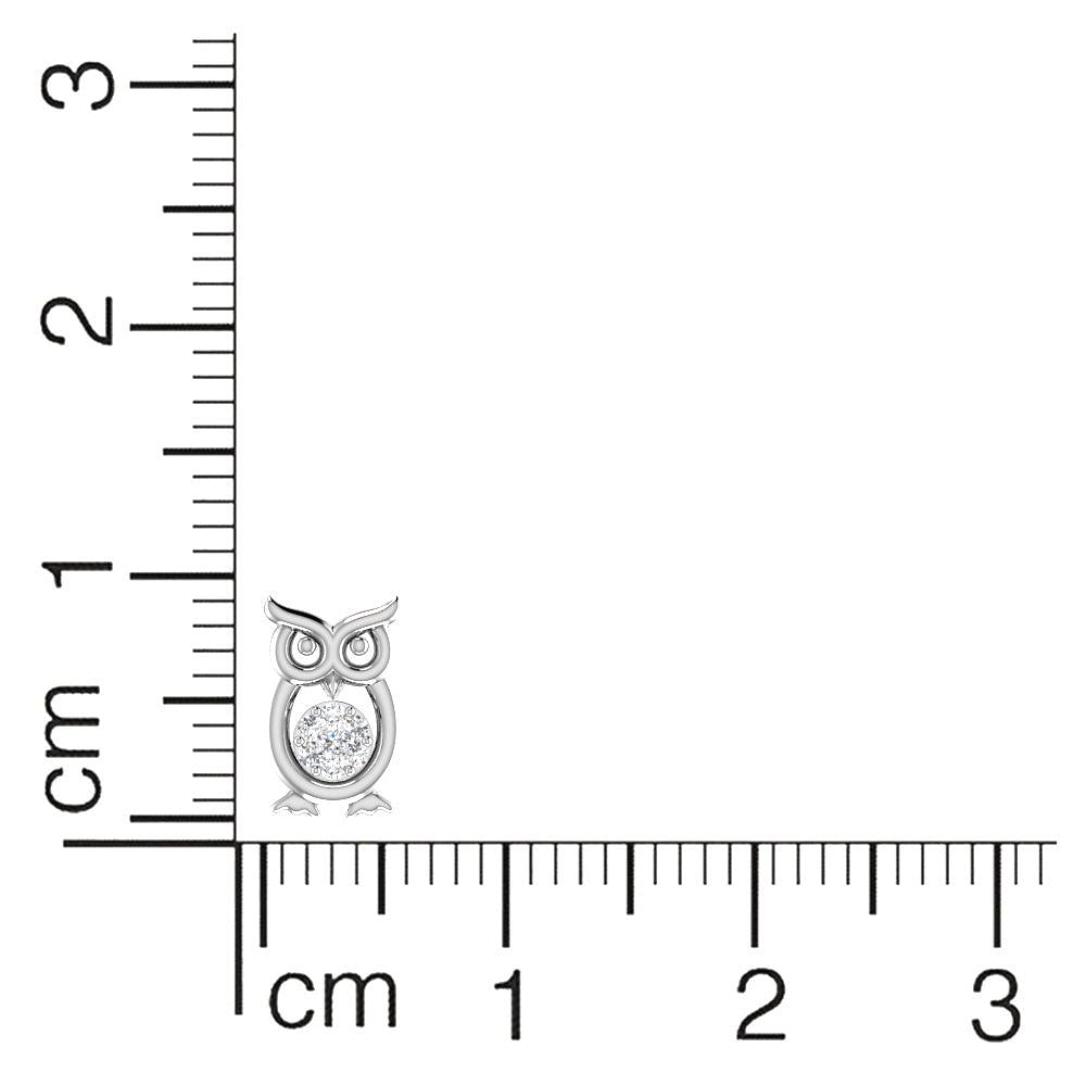 Adorable Dainty Owls 18K Diamond Studs