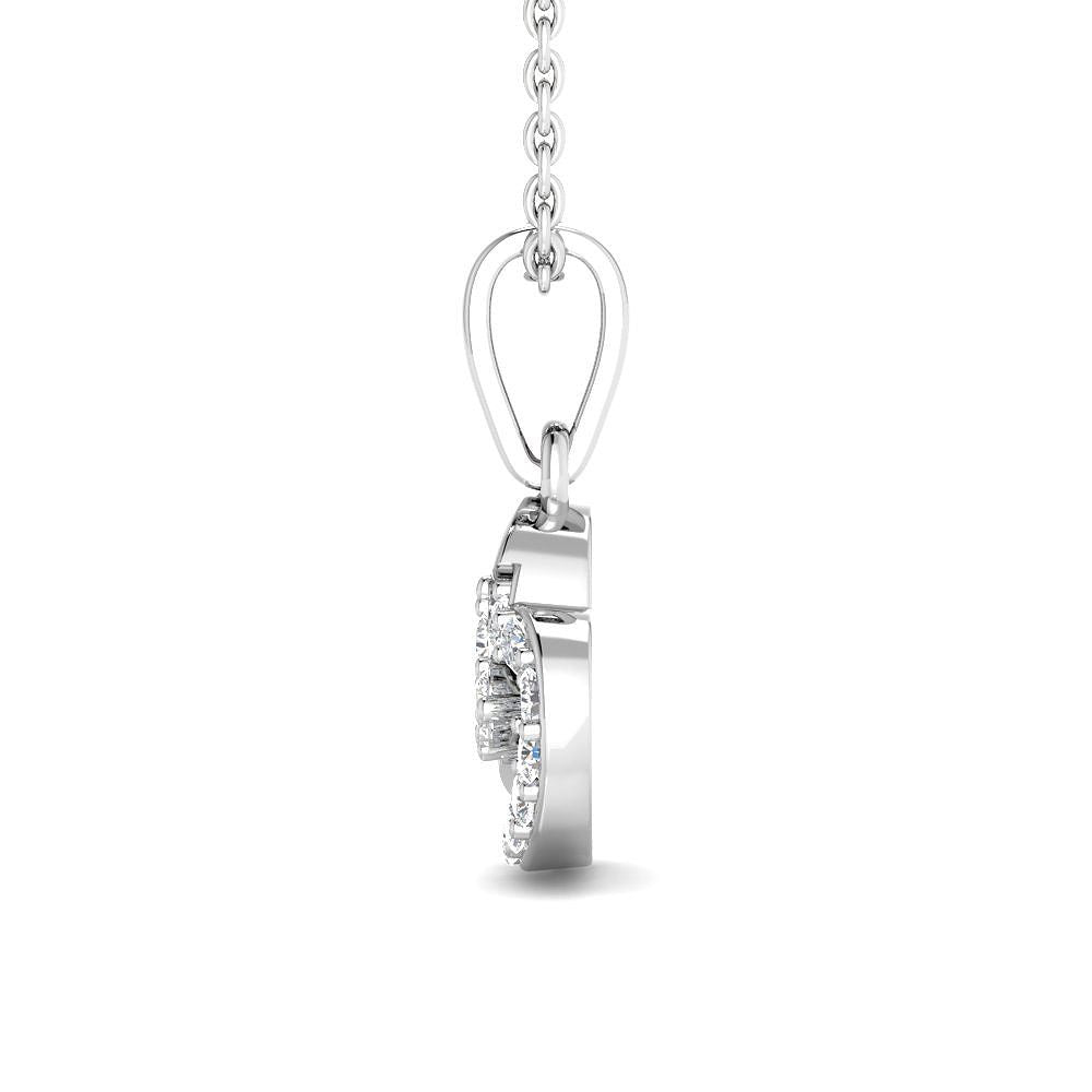Vibrant Heart Diamond White Gold Pendant