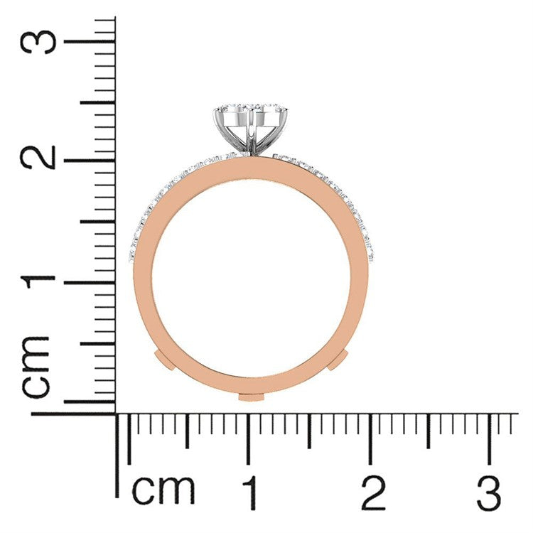 Oval Bold Shimmer Diamond Engagement Ring for Women