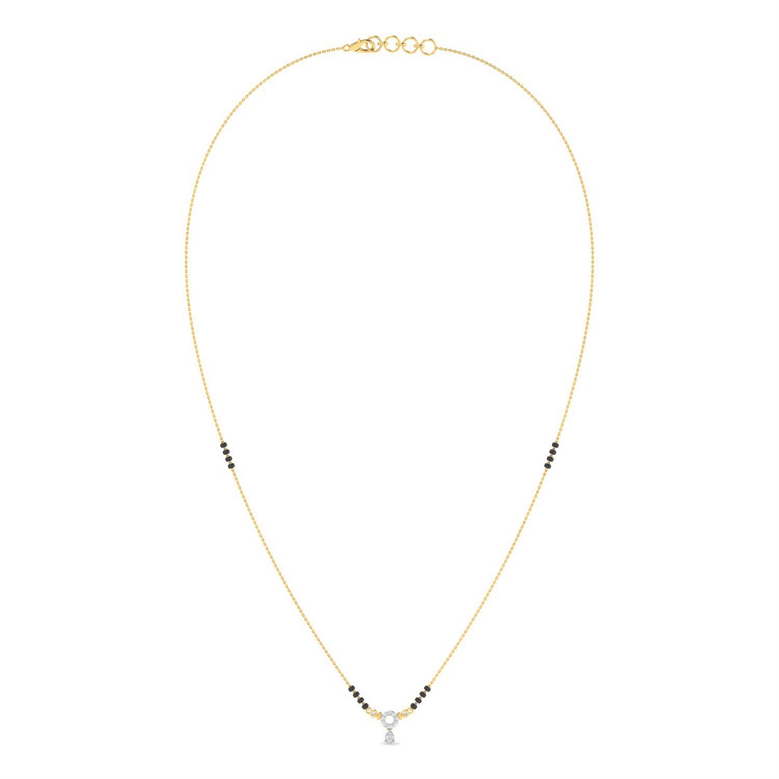 Dazzle Petite Orb Diamond Short Mangalsutra 18K