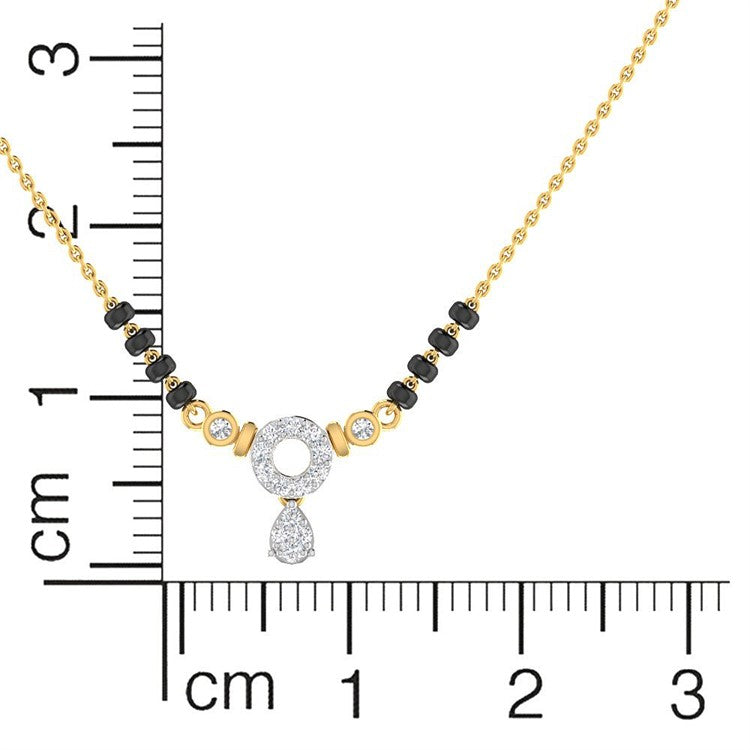 Dazzle Petite Orb Diamond Short Mangalsutra 18K