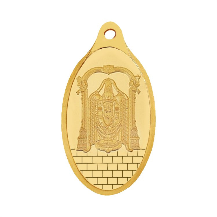 WHP 24KT (999) 2 gram Lord Balaji Yellow gold Pendant