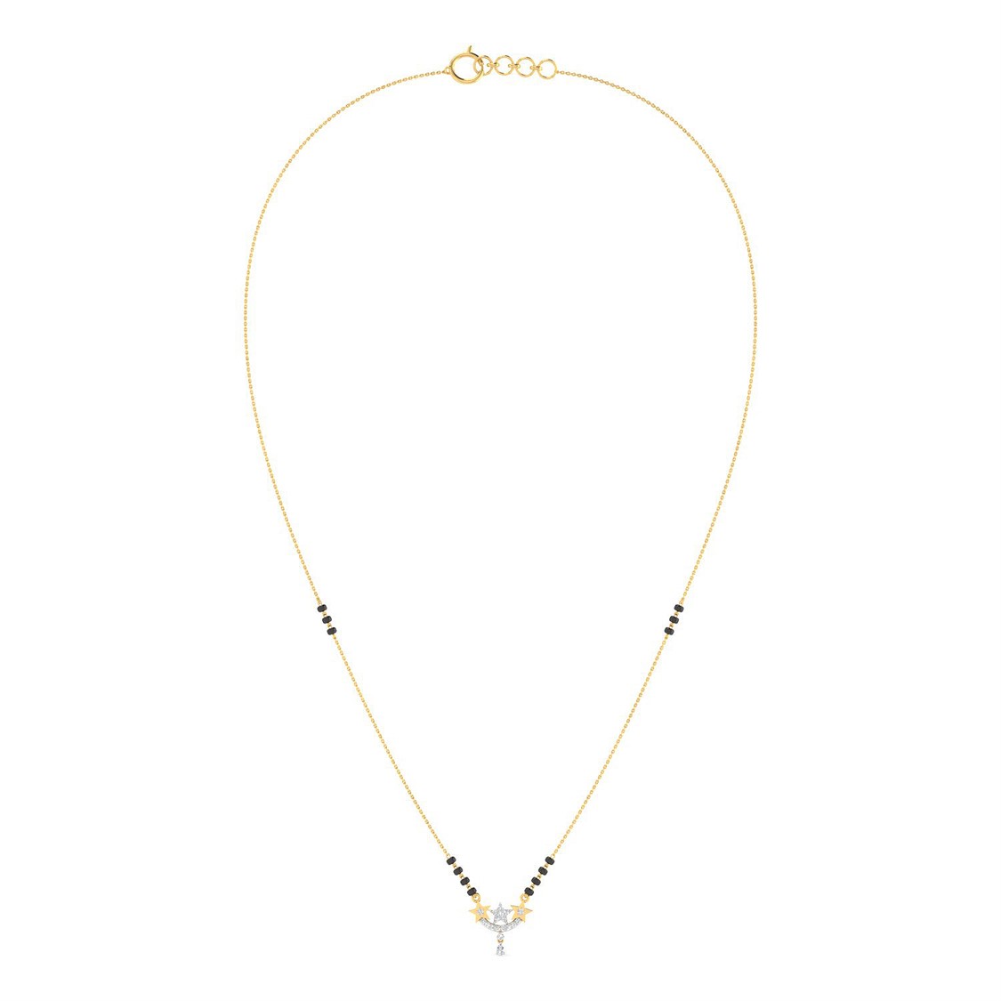 Mesmerizing Stars Diamond Short Mangalsutra 18K