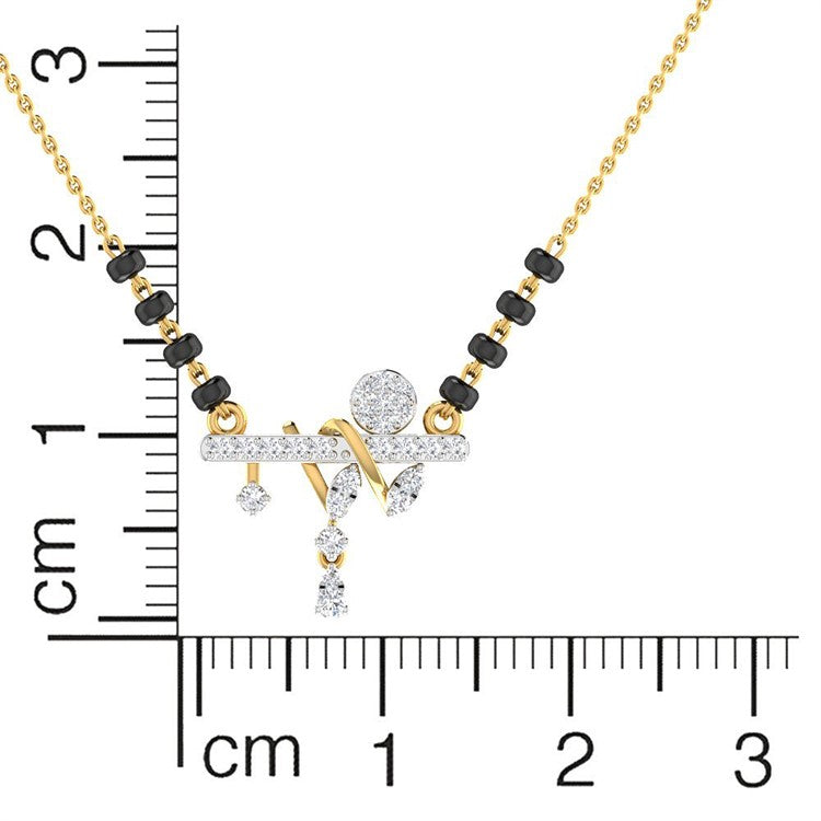 Contemporary Elegance Diamond Short Mangalsutra 18K