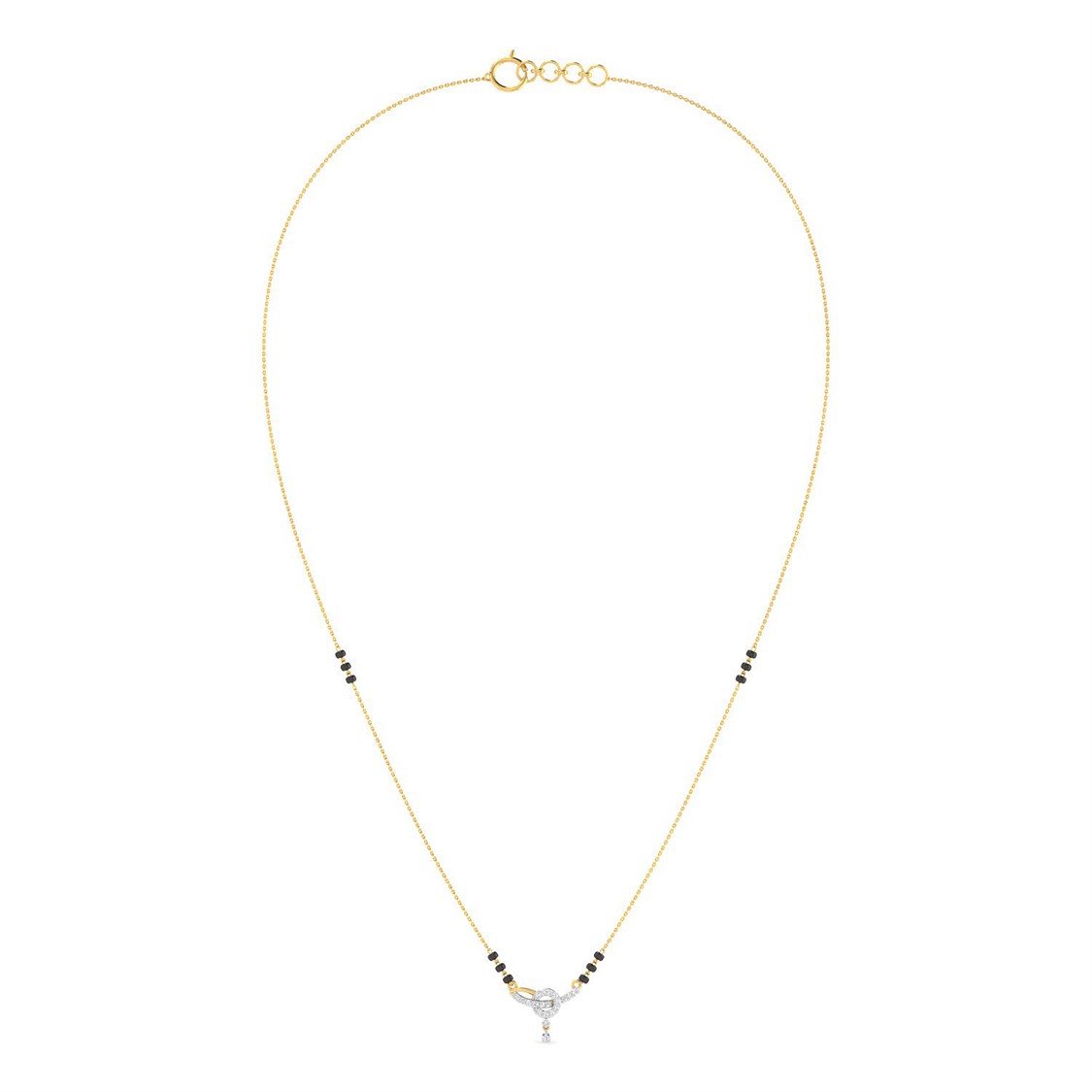 Captivating Dazzle Diamond Short Mangalsutra 18K