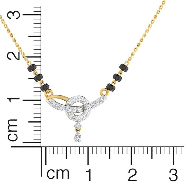 Captivating Dazzle Diamond Short Mangalsutra 18K
