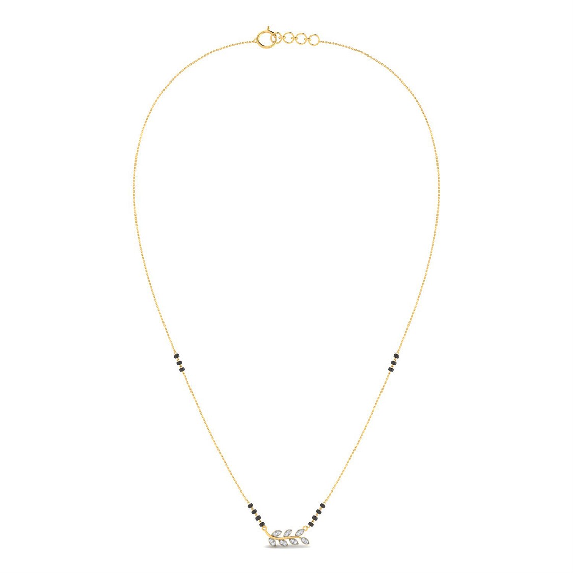 Petal Charm Diamond Short Mangalsutra 18K