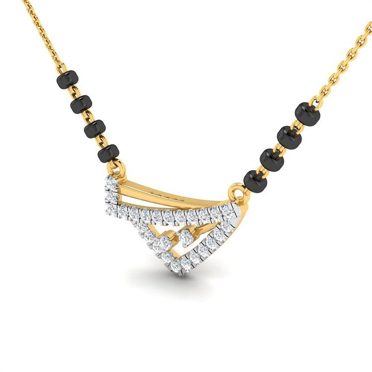 Geometric Dazzle 18K Diamond Short Mangalsutra