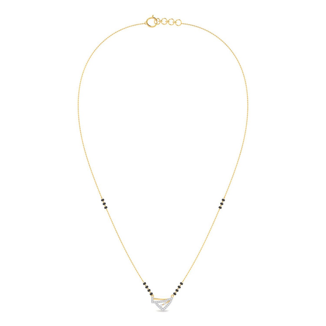 Geometric Dazzle 18K Diamond Short Mangalsutra
