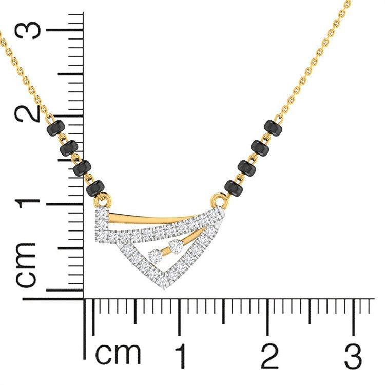 Geometric Dazzle 18K Diamond Short Mangalsutra