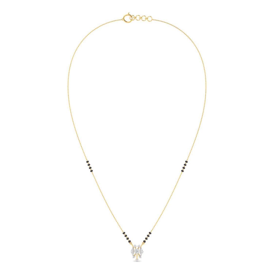 Stunning Elegance Diamond Short Mangalsutra Pendant 18K