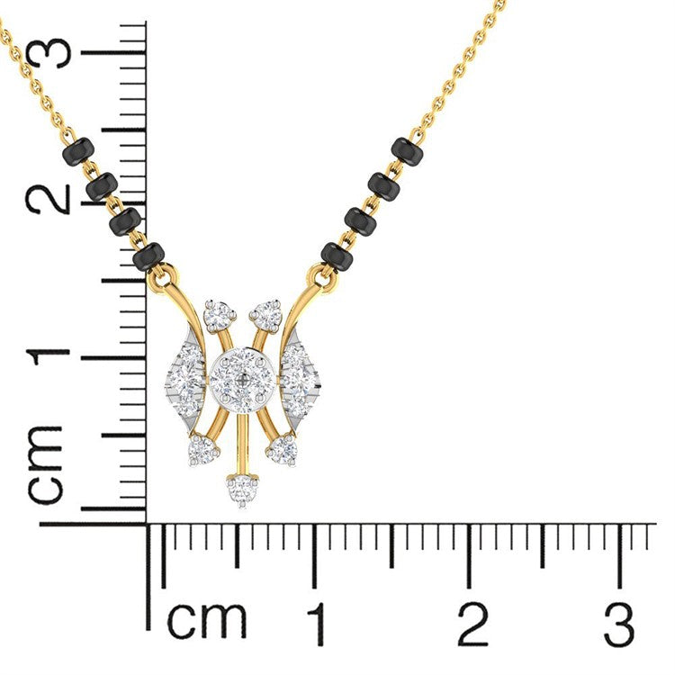 Stunning Elegance Diamond Short Mangalsutra Pendant 18K