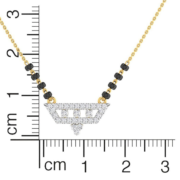 Dazzling Elegance Diamond Short Mangalsutra 18K