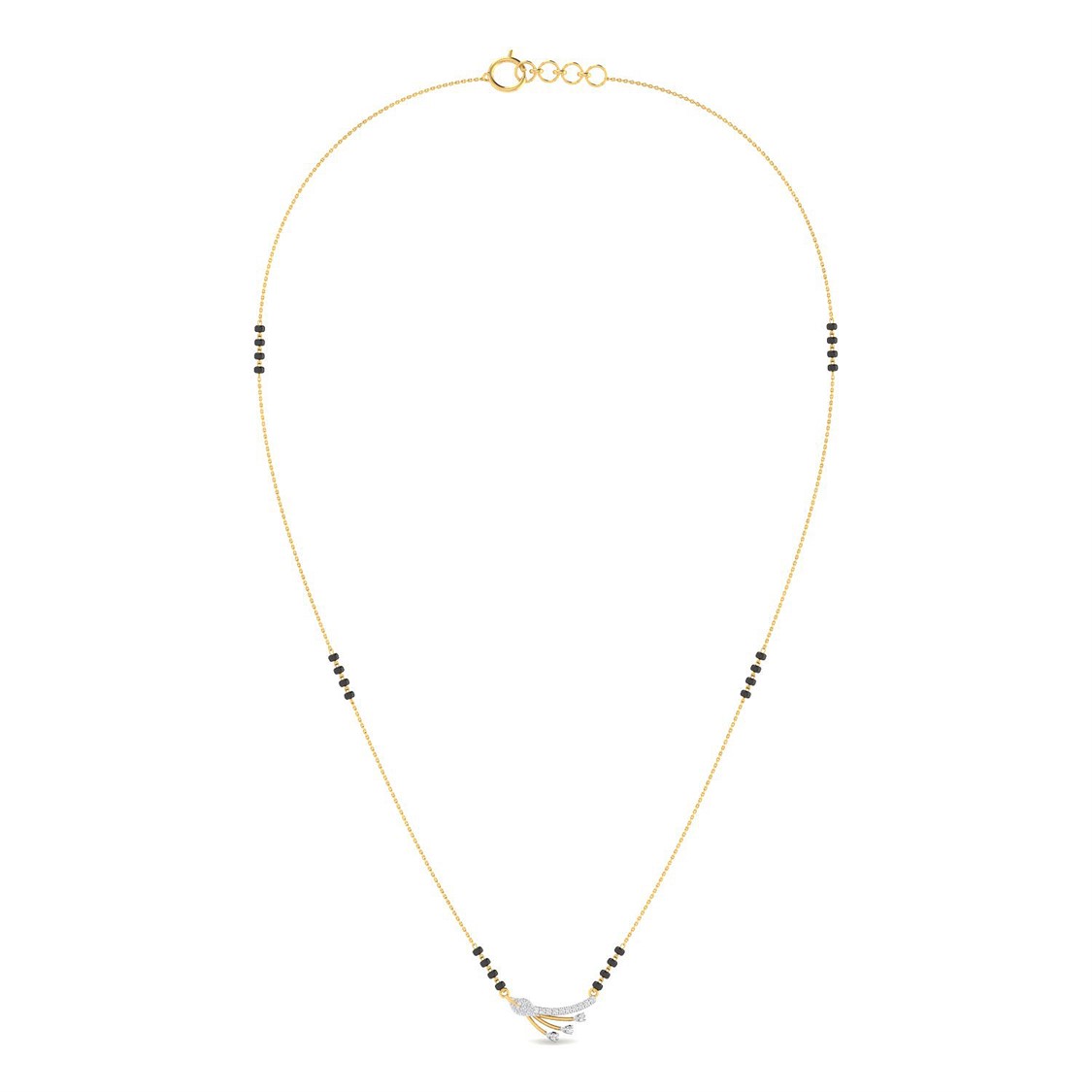 Gracious Petal Diamond Short Mangalsutra 18K