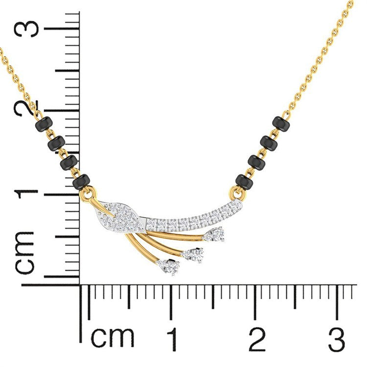 Gracious Petal Diamond Short Mangalsutra 18K