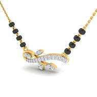Modern Swirl Diamond Short Mangalsutra 18K