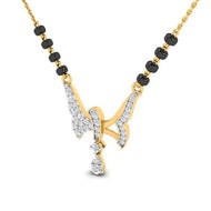 Dazzling Butterfly Diamond Short Mangalsutra 18K