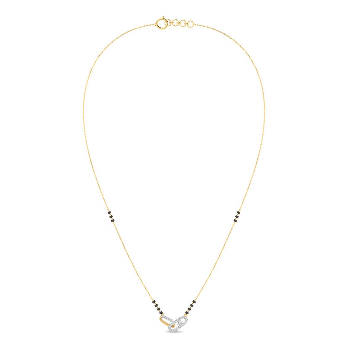 Dazzling Shine 18K Diamond Short Mangalsutra