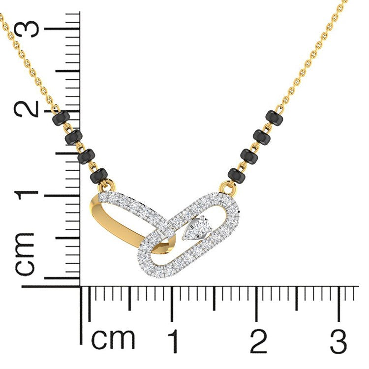 Dazzling Shine 18K Diamond Short Mangalsutra