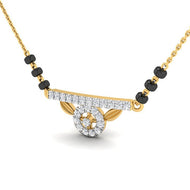 Spherical Dazzle Diamond Short Mangalsutra 18K