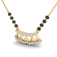 Gleaming Trigonal Elegance Diamond Short Mangalsutra 18K