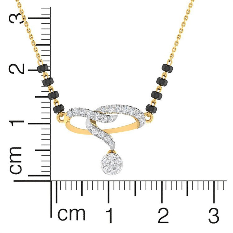 18K Diamond Mangalsutra Bracelet with Minimalistic Glow