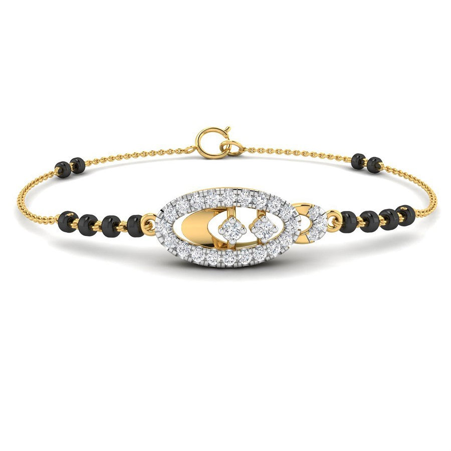 Mesmerizing 18K Diamond Mangalsutra Bracelet