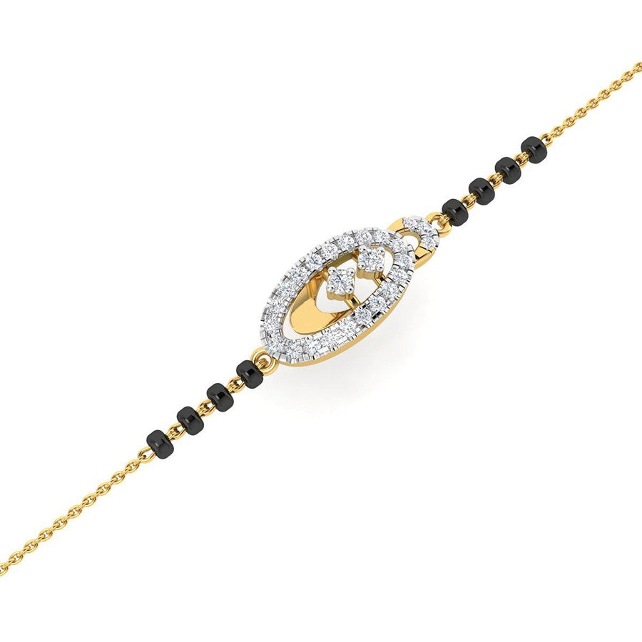 Mesmerizing 18K Diamond Mangalsutra Bracelet