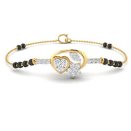 Dazzling Glow 18K Heart Mangalsutra Bracelet
