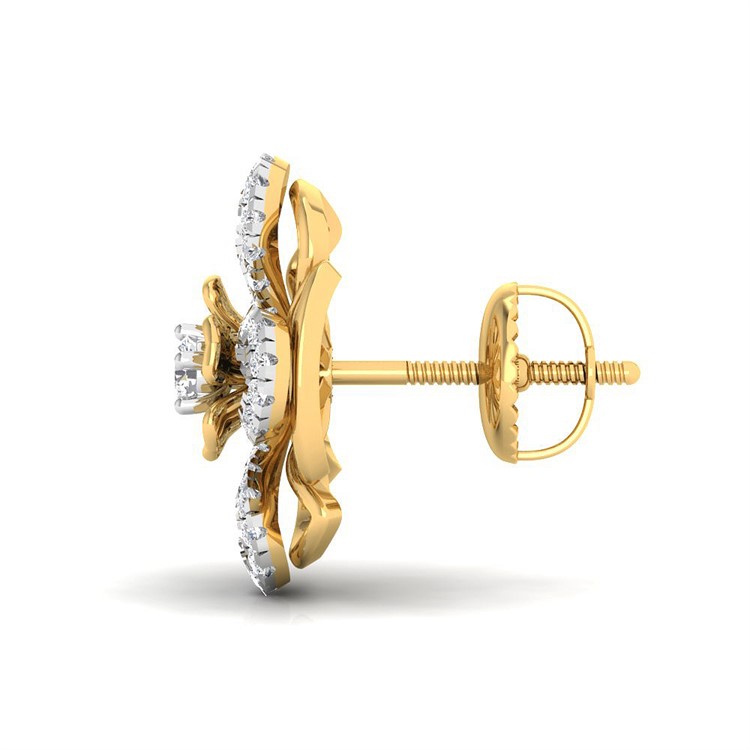 Colourfully Radiant Full Bloom 18K Diamond Studs