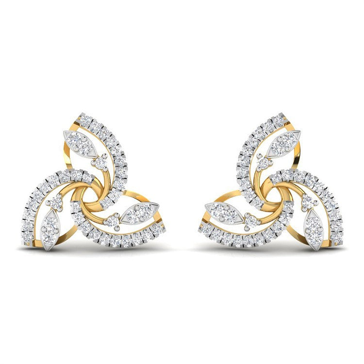 Luxurious Clover Stud 18K Earrings