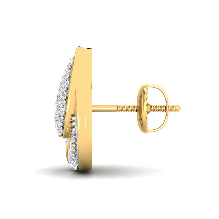 Gorgeous Paisley Shine 18K Stud Earrings