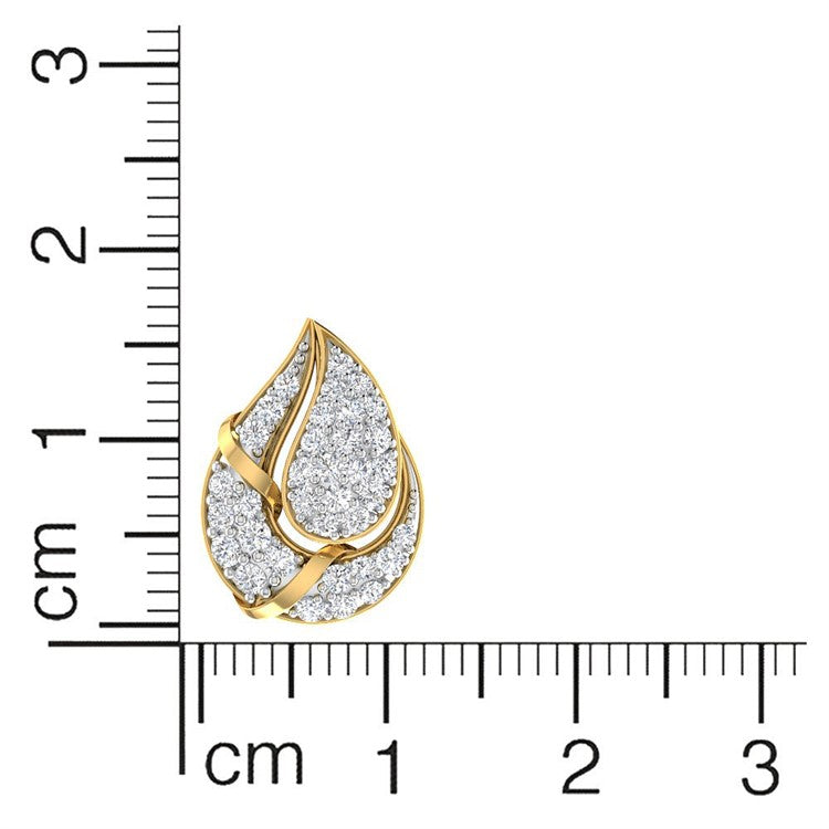 Gorgeous Paisley Shine 18K Stud Earrings