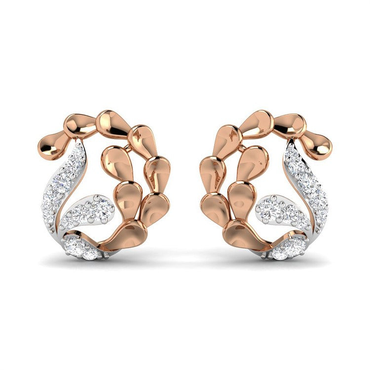 Artistic Elegance 18K Gold Studs
