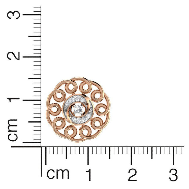 18K Shimmering Floral Flair Gold Studs