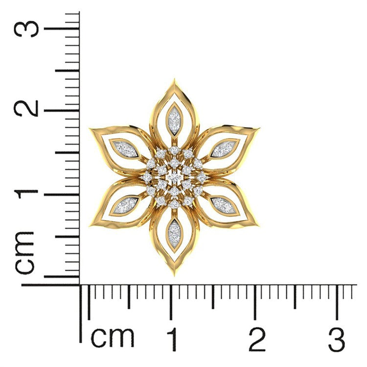 18K Diamond Floral Studs for a Chic Statement