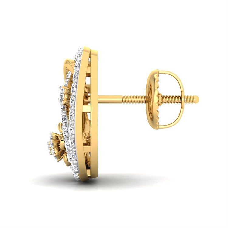 Gracefully Stunning Gold Studs 18K