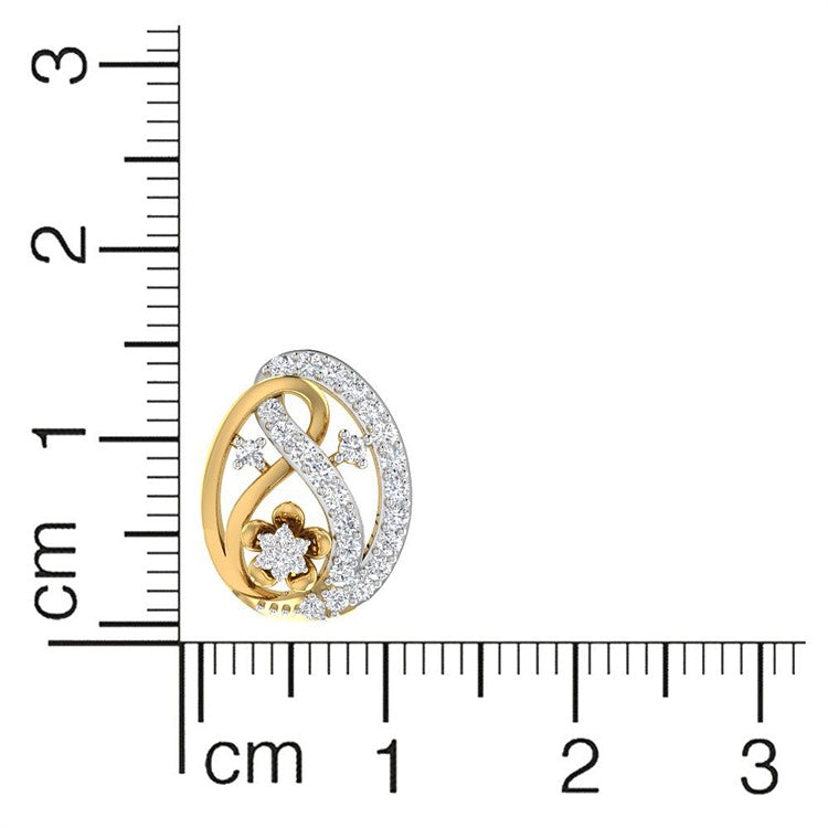 Gracefully Stunning Gold Studs 18K