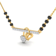 Dainty Heart Dazzle Diamond Short Mangalsutra 18K