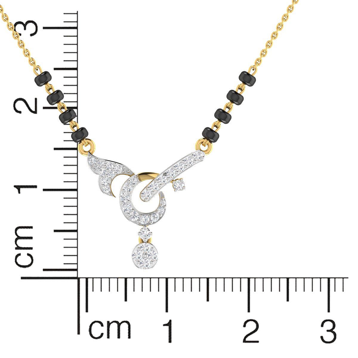 Captivating Radiant Diamond Short Mangalsutra 18K