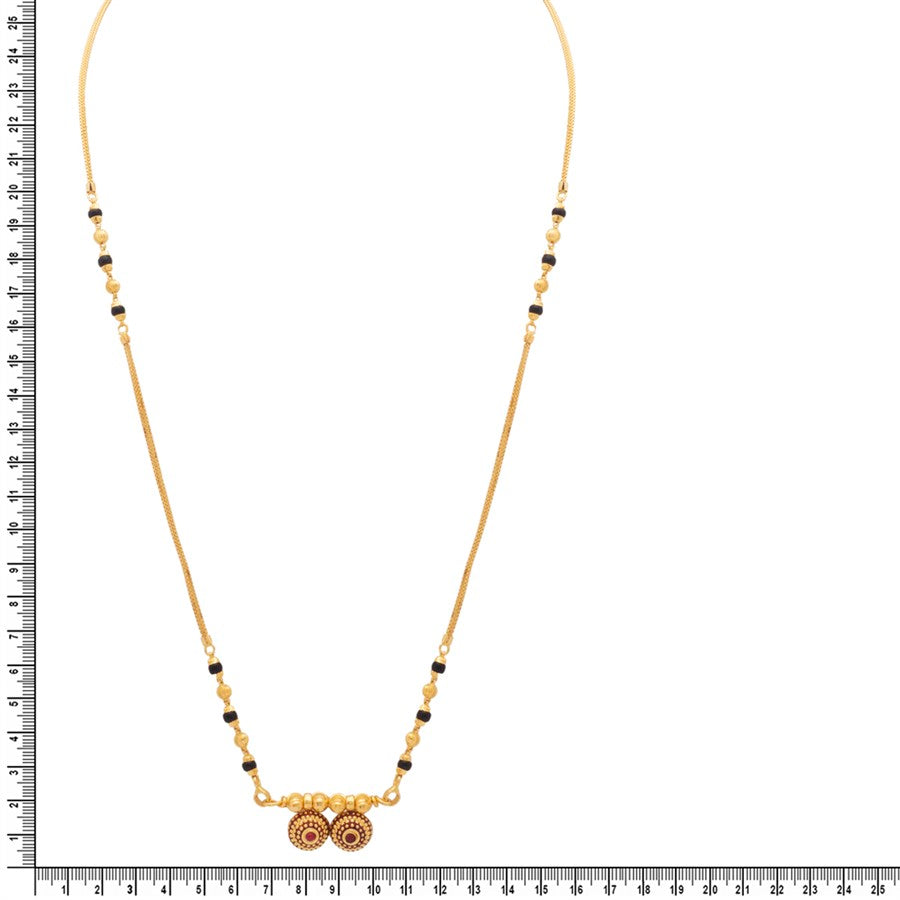 22K Gold Short Mangalsutra for Graceful Charm