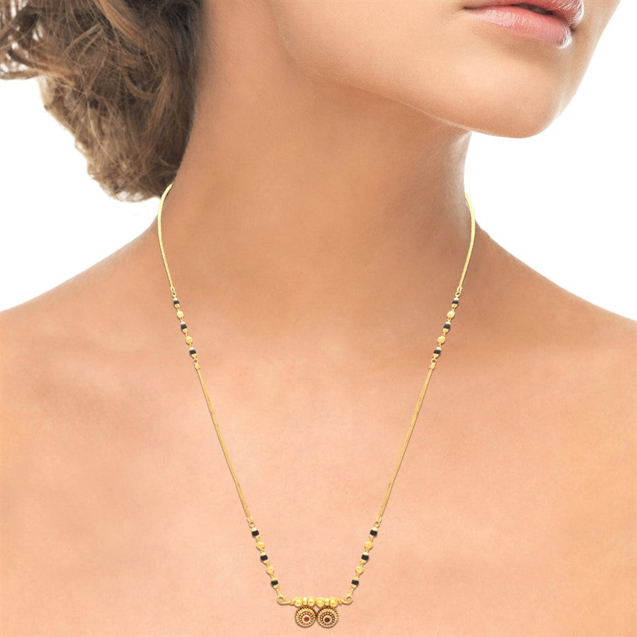 22K Gold Short Mangalsutra for Graceful Charm