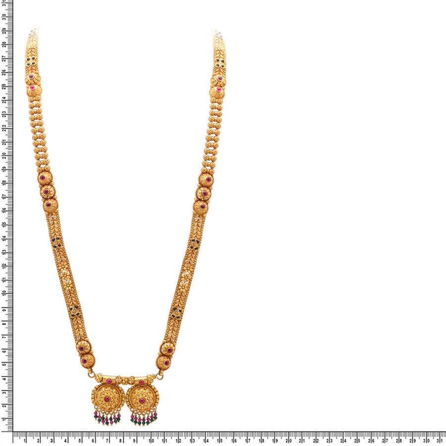 Shimmering Flora Flair 22K Gold Long Mangalsutra
