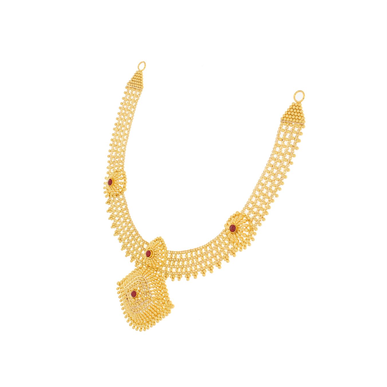 Vintage Cuboid Elegance Gold Short Necklace