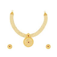 Vintage Simplicity Gold Short Necklace