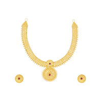 Classic Radiance Orb Gold Short Necklace
