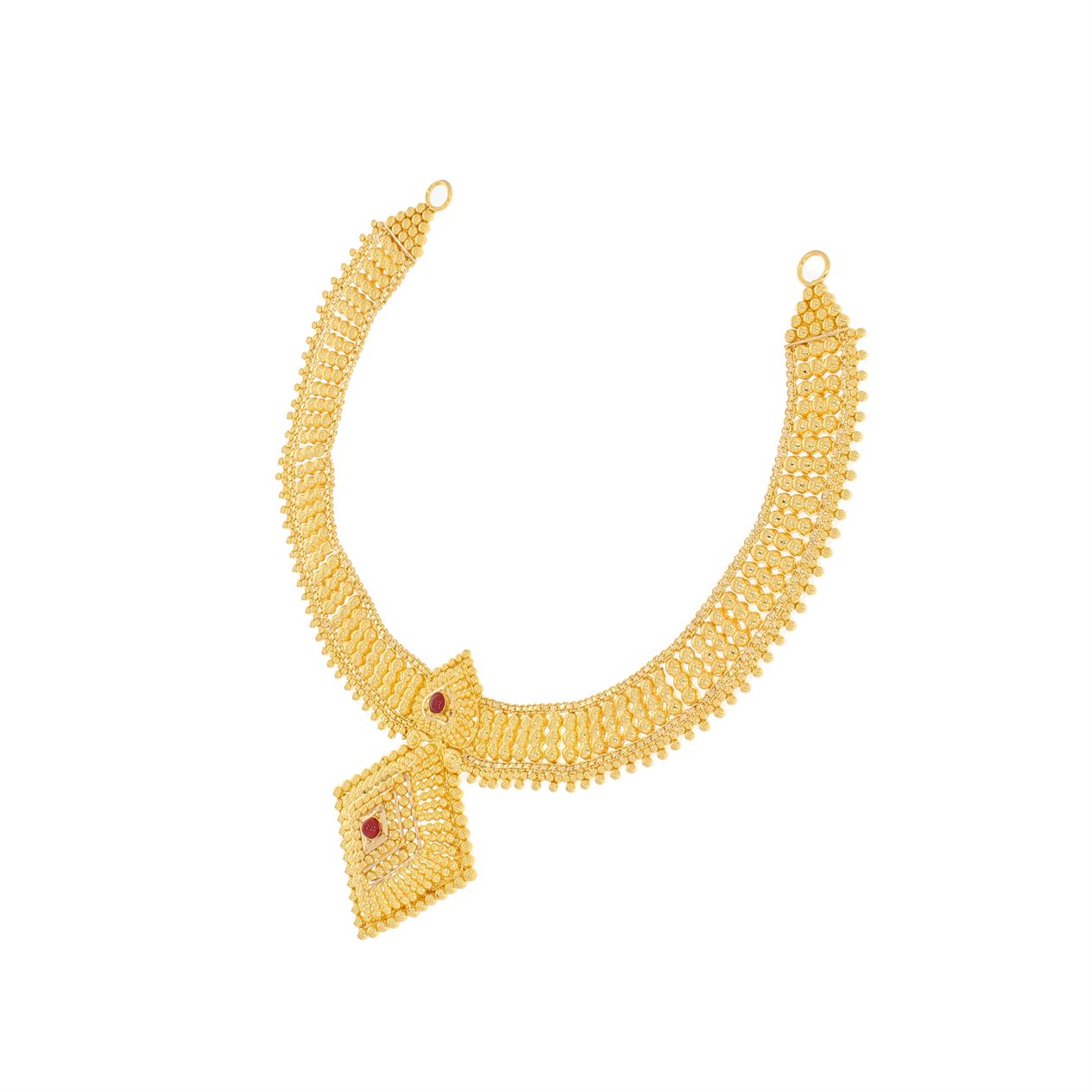 Refined Elegance Cuboid Gold Short Necklace