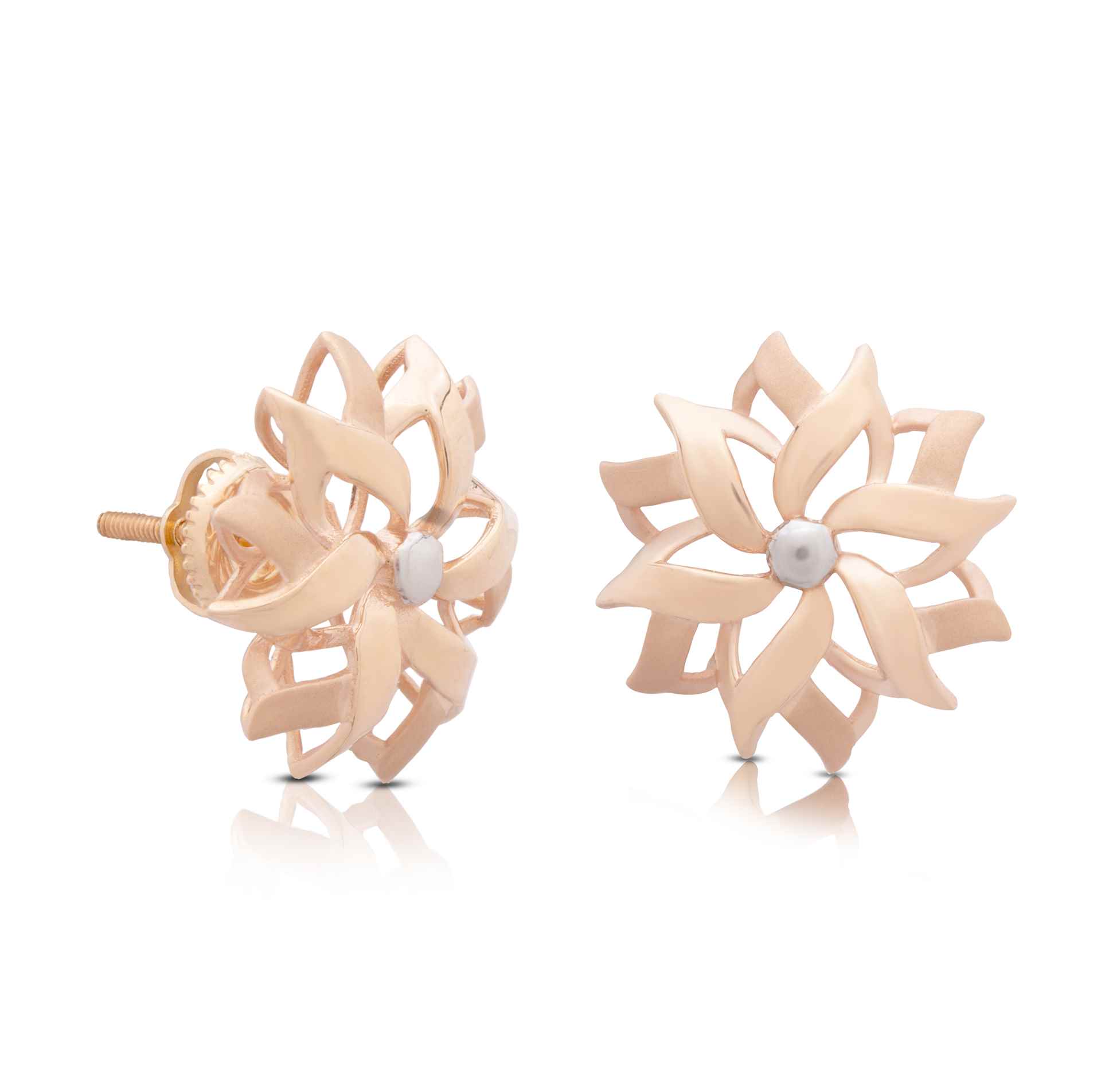 Enchanting Rose Gold Studs 18K