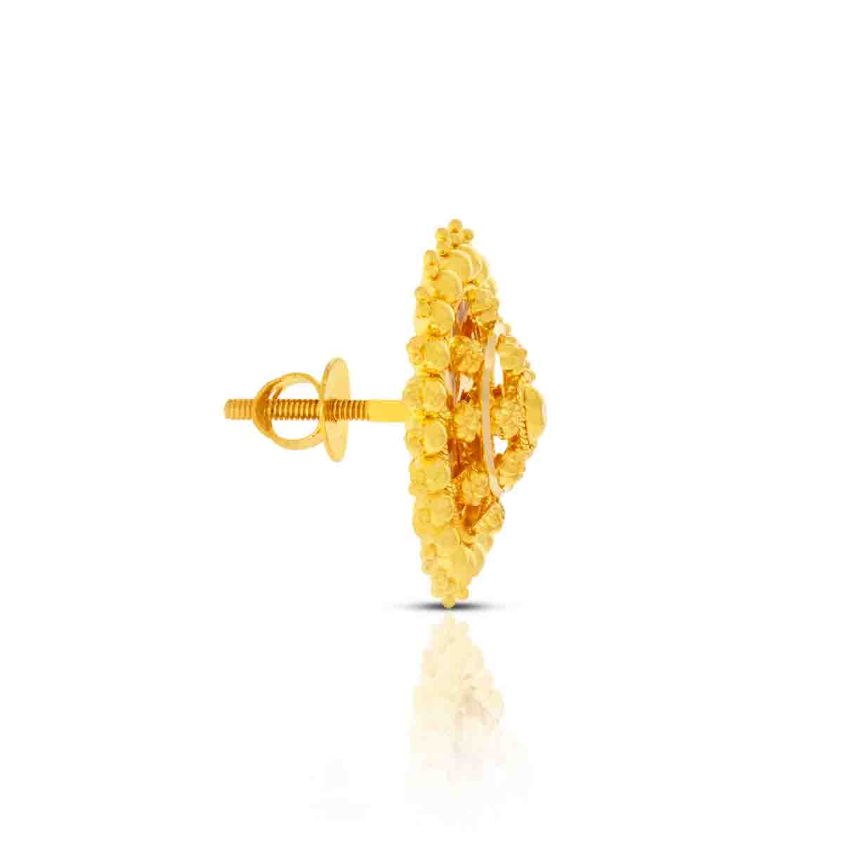 Gleaming Sunburst Gold Studs 22K